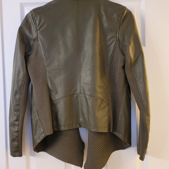 Blank NYC faux leather jacket cardigan - Picture 2 of 4